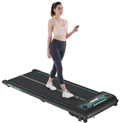 CITYSPORTS Treadmill Under Desk, Walking Pad, Ultra Slim & Portable for Home (Black&Green)
