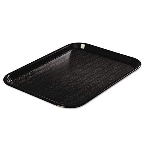 Carlisle FoodService Products CT121603 Café Standard Cafeteria / Fast Food Tray, 12" x 16", Black