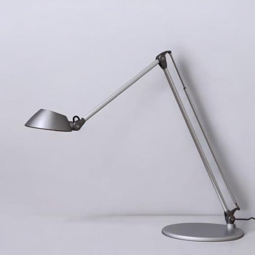 DEXLIGHT Designer LED Task Lamp, Round-Type Illumination, 5-Step dimming, Swing Arm, 4000K Warm White, Silver, HL1116