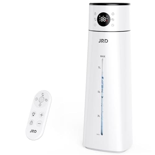 JRD Humidifier Large Room, 8L/ 2.1Gal Ultrasonic Cool Mist Humidifier for Bedroom, Quiet Humidifier with Remote Control, 10 Mist Modes, 24H Timer, AI Mode for Baby Home Office Adults Plants