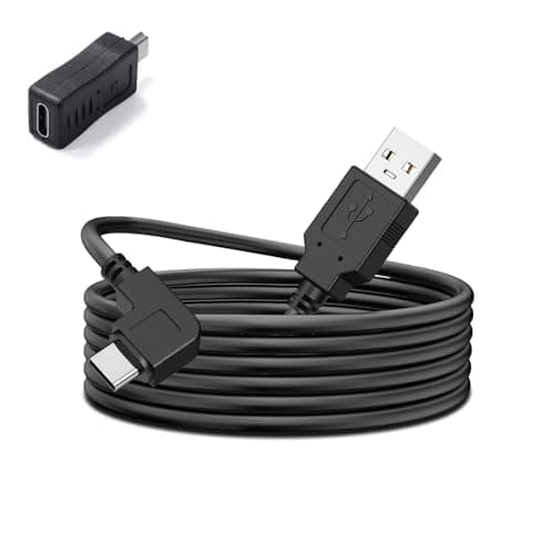 YEAOI USB C Dash Cam Cable for Rove R2-4K, 11.5 ft Power Cord for REDTIGER Car Dashboard Camera, with Mini USB Adapter