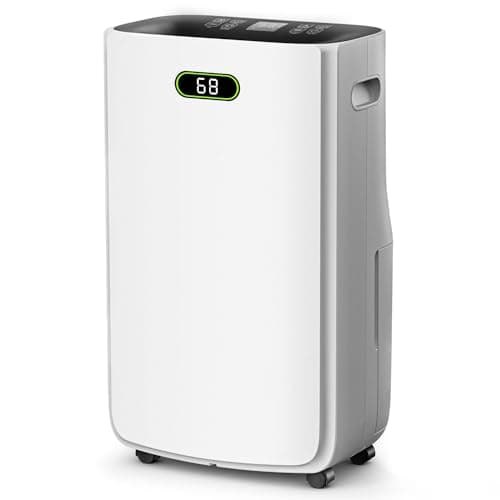 5000 Sq.Ft Dehumidifier for Basement with Drain Hose, 80 Pint Dehumidifiers for Home with Large 6.5L Water Tank,24H Timer,Child Lock,Defrost,Silent,4 Modes Operation Auto Shut-off