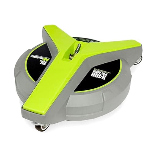 Hiclean 15" Gas Pressure Washer Surface Cleaner with Wheels 3400 PSI Max, Surface Cleaner for Power Washer Attachment for Concrete, Patio, Sidewalk, and Driveways