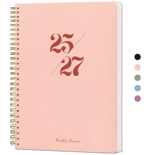 Monthly Planner 2025-2027, 2 Year Months Planner Calendar 2025-2027, July 2025 - June 2027, 7" x 10", 25-27 Monthly Calendar Planner, 24 Months, Perfect for School Office Home Planning - Pink