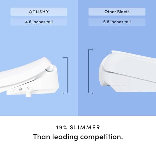 TUSHY Cloud+ Electronic Bidet Heated Toilet Seat | Intelligent Remote w/Personal Settings, Instant Warm Water, Heated Seat and Air Dryer, Automatic Deodorizer (Night Light & Soft Close), Elongated 5