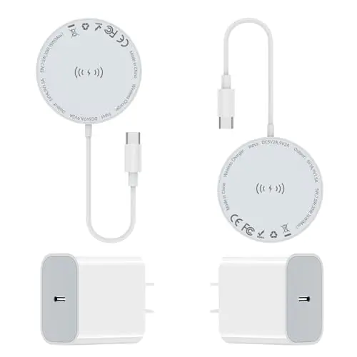 [Apple MFi Certified] Magnetic Wireless Charger iPhone Charger 15W 6FT Fast Wireless Charging Pad for Apple iPhone 16/15/14/13/12 Pro Max Plus/AirPods 2 3 4 Pro 2 3 Charging Pad