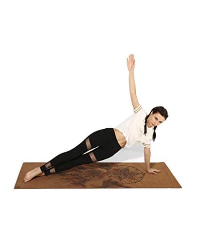 Shakti Warrior Akasa cork yoga mat - Artist Designed, Premium eco friendly mats, Non Slip, Non toxic, Great For Regular & Hot Yoga, Pilates and Workouts (72 inch x 24 inch x 3mm thick) 6