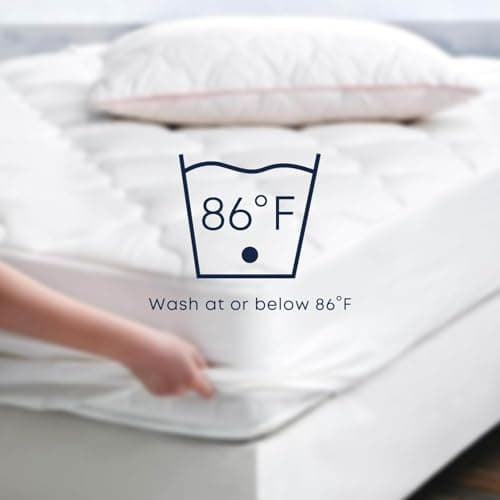 YATAS BEDDING Wool Mattress Protector, Mattress Cover with 100% Cotton Cover & Special Certificated Wool Filling, Bed Cover and Protector, (Cal King Size - 18'' Depth) - 71"x85" 6