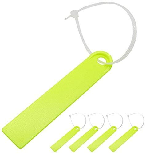 Scuba Choice Waterproof Name Tag for Diving, Surfing & Watersports, Durable Plastic ID Tags with Cable Ties - Labeling Gear Equipment (5-Pcs, Yellow)