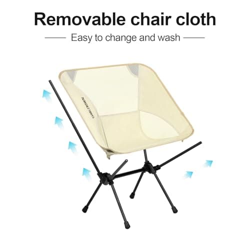 CAMEL CROWN Portable Camping Chair Lightweight Compact Folding Chair Mesh for Outdoor Camp Travel Beach Picnic Festival Hiking Backpacking White 9