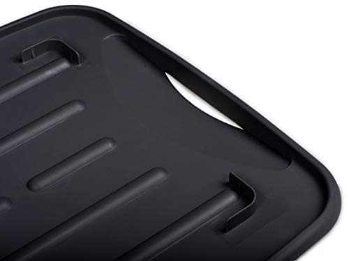 Masirs Pop-Up Collapsible Dish Drying Rack: Convenient Storage, Drains into Sink, Eight Large Plate Capacity, Sectional Cutlery and Utensil Compartment. Compact and Portable Design. 5