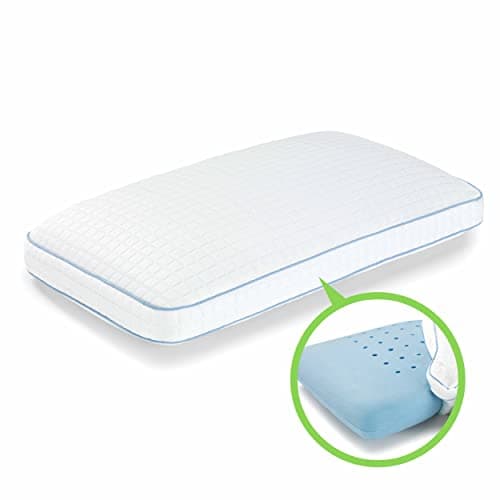 Purelux Simply Cool Molded Gel Memory Foam Pillow | CertiPUR-US Foam | Queen, 30 x 18 x 5 inches