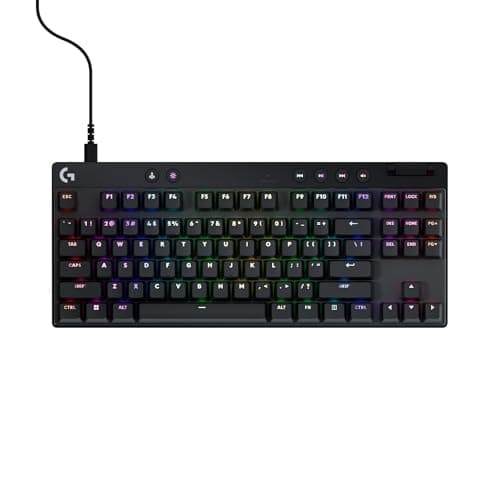 Logitech G PRO X TKL Rapid Tenkeyless Wired Gaming Keyboard with Magnetic Analog Switches, Rapid Trigger Mode, Adjustable Actuation, and Customizable RGB Lighting - Black