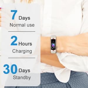 Zeacool Fitness Tracker with 24/7 Heart Rate, Blood Oxygen Blood Pressure Sleep Monitor, Activity Trackers 5 ATM Waterproof,Step Calorie Counter Pedometer Health Smart Watch for Women Men(Be) 7