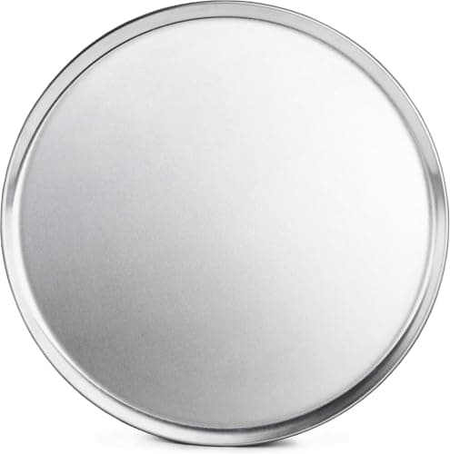 New Star Foodservice Restaurant-Grade Aluminum Pizza Pan, Baking Tray, Coupe Style, 16 Inch