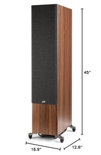 Polk Audio Reserve Series R700 Tower Speaker, 1" Tweeter, a 6.5" Woofers & Dual 8" Long-Throw Drivers, Hi-Res Certified, Dolby Atmos & IMAX Enhanced for Dynamic Home Theater Audio, Walnut Brown 11