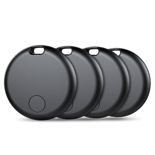 Air Tracker Tags-4 Pack: Smart Bluetooth Tracker, Item Finder Works with Apple Find My (iOS Only) App, Trakcer Tag Locator for Keys, Luggage, Satchel, Backpack etc. (Not for Android Devices)