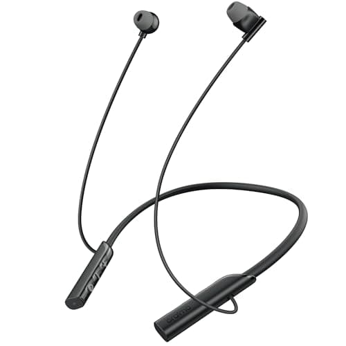 Oraimo NeckLite Wireless Neckband Earbuds, Wearable Around Neck Headphones Built-in Microphone, Bluetooth Headset Magnetic Earphones Deep Bass, Ultra-Lightweight Comfort, 30H Playtime, Black