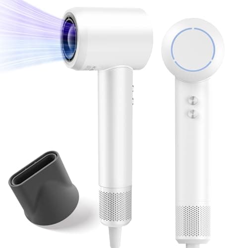 Hair Dryer, Ionic High-Speed Blow Dryer for Fast Drying with Brushless Motor, Portable Professional Hair Dryers with Magnetic Concentrator, Quiet Compact Hairdryer for Women & Men, Travel/Home/Salon