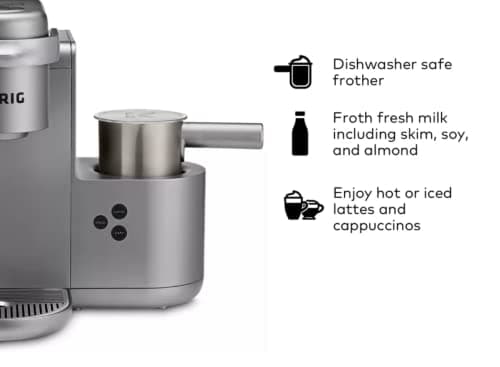 Keurig K-Cafe C Single Serve K-Cup Pod Coffee, Latte and Cappuccino Maker, Nickel 4