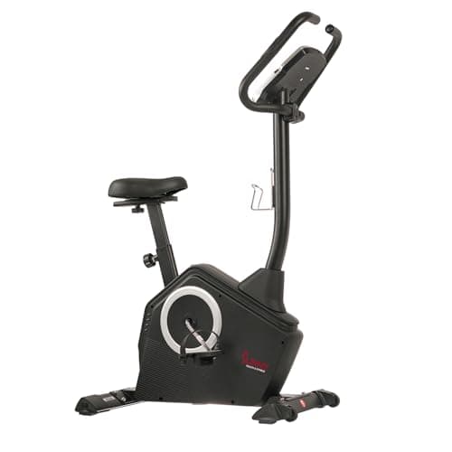 Sunny Health & Fitness Upright Exercise Bike with Electromagnetic Resistance, Programmable Monitor and Pulse Rate Monitoring - SF-B2883