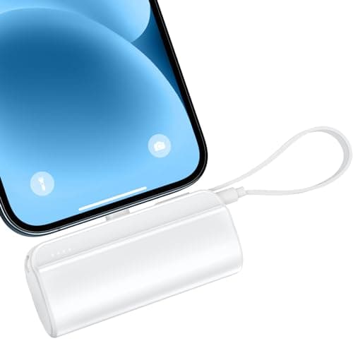 5000mAh Small Portable Charger Compatible with iPhone 14/13/12/11/XR/XS/X/8/7/6, MFi Certified Ultra-Compact 20W PD Fast Charging Power Bank Mini Cute Battery Pack(White)