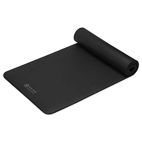 Gaiam Essentials Thick Yoga Mat Fitness & Exercise Mat with Easy-Cinch Carrier Strap, Black, 72"L X 24"W X 2/5 Inch Thick 8