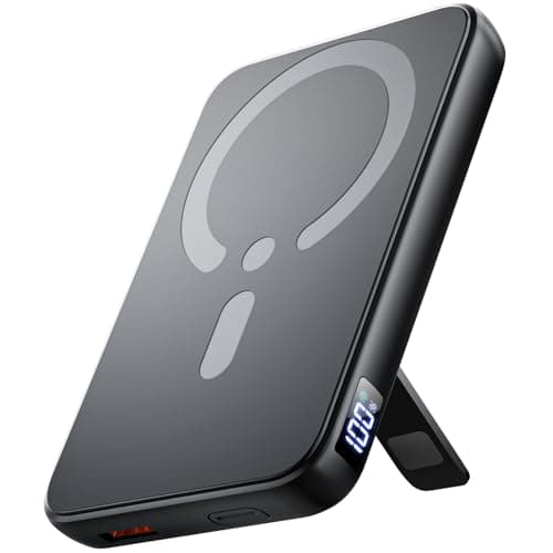 for Magsafe Portable Charger, 12000mAh Wireless Magnetic Power Bank with Stand& PD 20W Fast Charging, for Magsafe Battery Pack Compatible with iPhone 17/16/15/14/13 Series,Powerbank for Travel Cruise