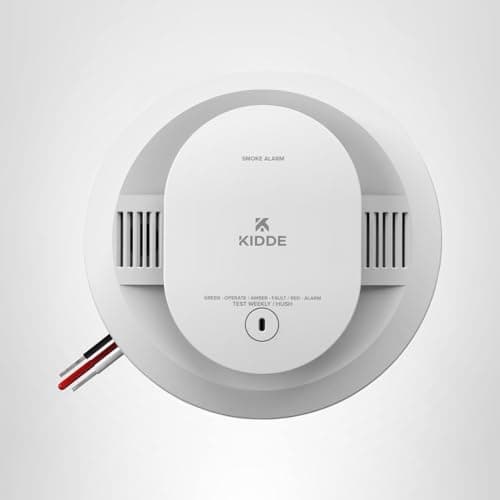 Kidde Smoke Detector, Hardwired with AA Battery Backup, Interconnectable, LED Warning Lights, 85 dB Alarm, 5-inches 13