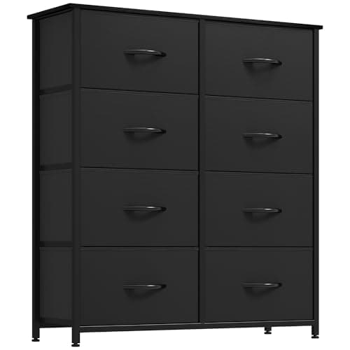 YITAHOME Fabric Dresser with 8 Drawers, Tall Dresser with Fabric Bins, Storage Tower Unit, Chest of Drawers for Living Room, Hallway