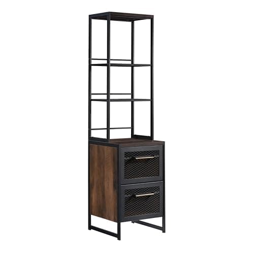 Sauder Briarbrook Tall Narrow Bookcase, Barrel Oak Finish