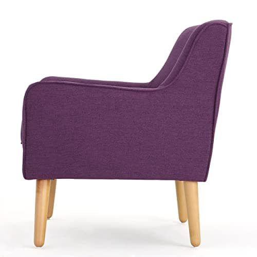 Christopher Knight Home Felicity Mid-Century Fabric Arm Chair, Purple 8