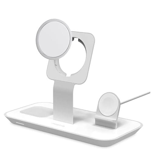 MOPHIE 3-in-1 Wireless Quick-Charger Fast Wireless Charging Dock - Magnetic Charge Stand for iPhone 16/15/14/13/12, Apple Watch, Airpods Charging for Three Devices (Renewed) 6