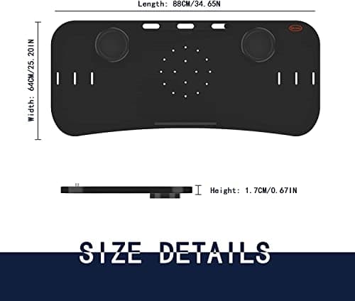 Qsxou Treadmill Desk Attachment 36 Inches Tread Tray Workstation, Laptop Stand Holder for Notebooks, Tablets, Phone,Cup,Ergonomic Platform with Cooling Holes & Edge Protector 5