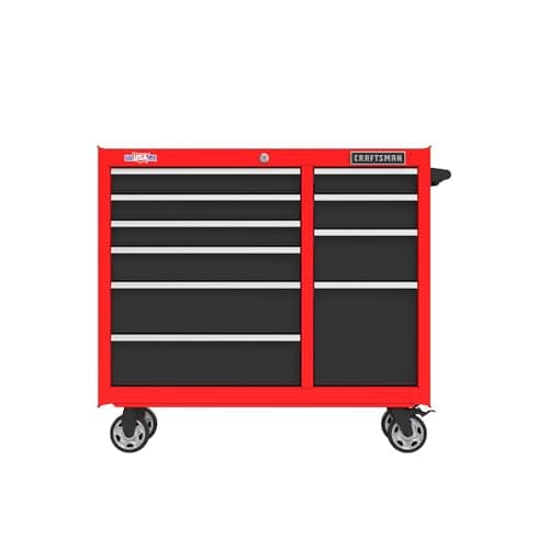 CRAFTSMAN 41" Rolling Tool Chest, 10-Drawer Steel Tool Cabinet with Drawer Trays and Paper Towel Holder (CMST341102RB)