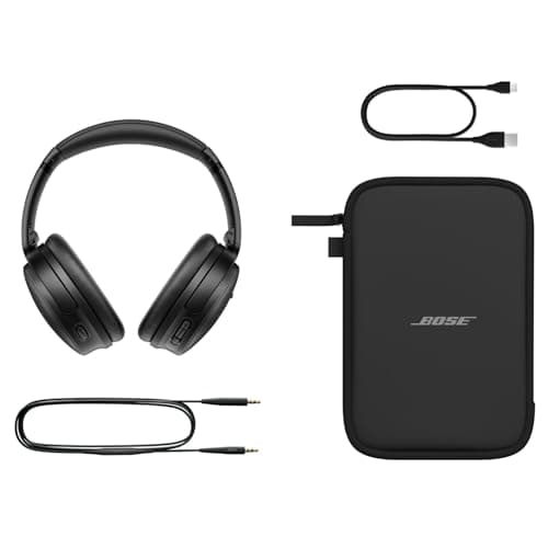Bose QuietComfort SC Wireless Noise Cancelling Headphones, Bluetooth Over Ear Headphones with Up to 24 Hours of Battery Life, with Soft Case, Black 6