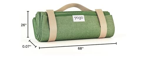 Yogo Ultralight Folding Travel Yoga Mat with Attached Straps, FSC®-Certified Plant Rubber, Sticky Grip, Non-Slip, Best Travel Yoga Mat® 9