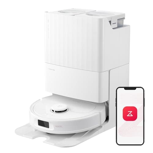 roborock Qrevo Plus Robot Vacuum and Mop with FlexiArm Design Edge Mopping, Self-Emptying, 10 mm Liftable Mops, Auto Mop Washing & Drying, Reactive Tech Obstacle Avoidance, 7,000 Pa Suction, White