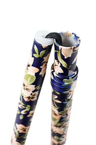 PEPE Mobility Folding Crutches for Adults (x2 Units), Open Cuff, Adjustable Height, Aluminium, Orthopaedic, Flowers, Elbow Crutches Women and Men 5