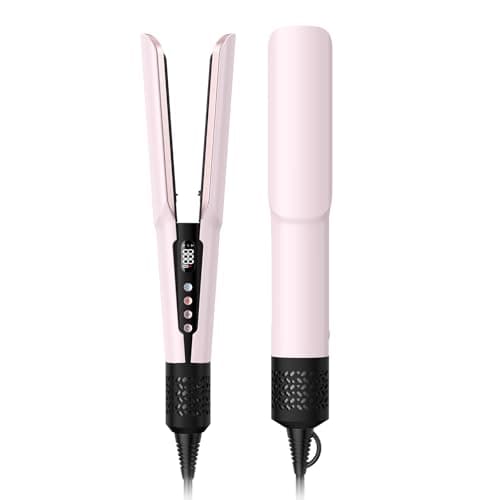 Slopehill 2-in-1 Hair Straightener and Blow Dryer, Professional Hair Styling Tool, Pink