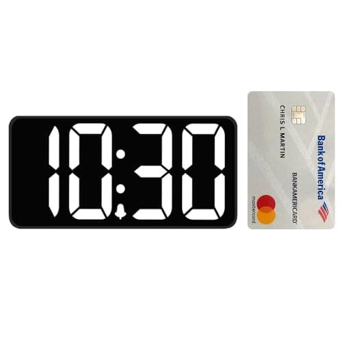 DreamSky Small Digital Alarm Clock for Bederoom, Large Big Numbers Display with Dimmer for Living Room, Electric Bedside Desk Clock with USB Charging Port, Adjustable Volume, USB-C Adapter Powered 9