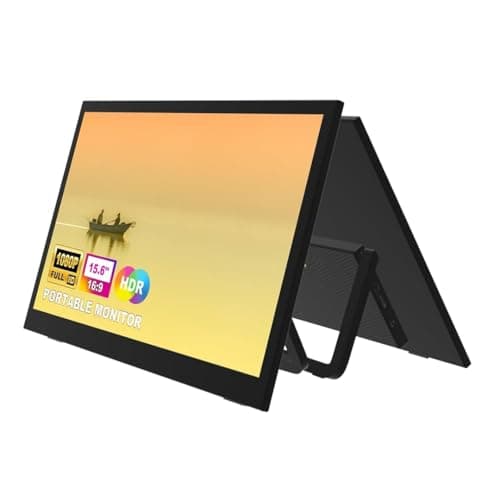 PJGCWB 15.6" Portable Monitor,1080P HD USB-C HDMI Second External Monitor for Laptop,PC,Mac Phone,PS,Xbox,Swich,IPS Ultra-Thin Zero Frame Gaming Display(Inches, 15.6)