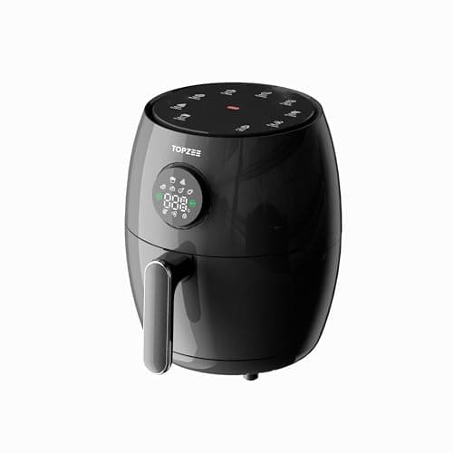 Air Fryer, 2.1 Quarts, Black Glossy, Non Stick, Small Size, Low Noise, Convenient Storage, For Cake, Vegetable, And Meat Making, Can Be Cooked Without Oil, 1000 Watts