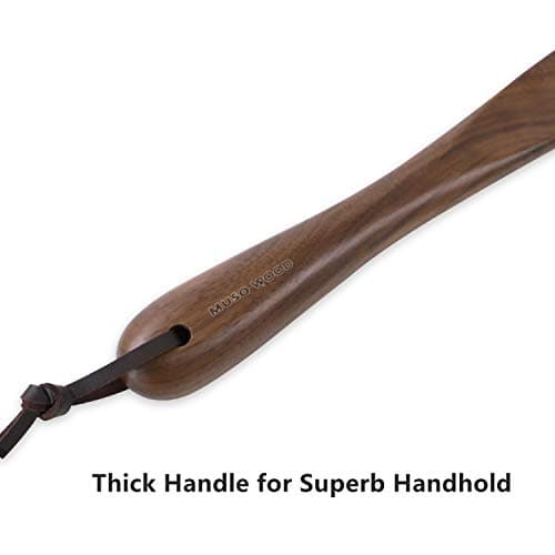 Muso Wood Shoe Horn Long Handle for Seniors,Wooden Shoehorn for Men, Women, Kids,Pregnancy(Walnut 15") 5