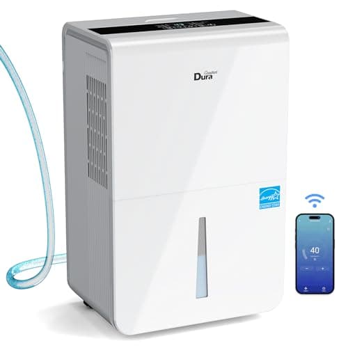 Dehumidifier for Basement,Energy Star Certified for 4500 Sq.Ft Large Room, MAX to 70 Pints/day, included 16.4 Feet Drain Hose and Pump,White