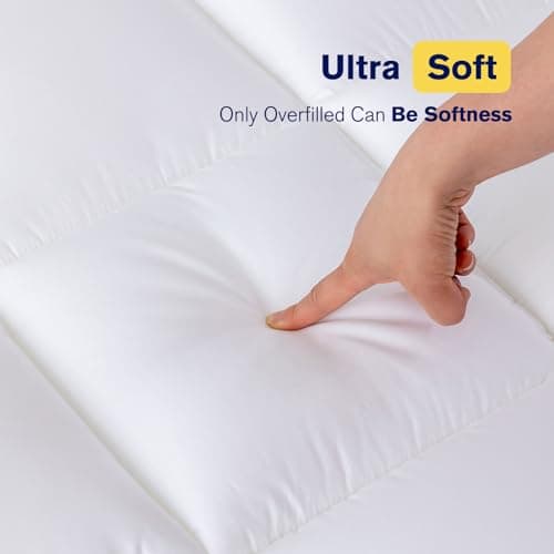 Ultimate Comfort and Cooling: 100% Cotton 2" Thick Twin XL Mattress Topper - Luxurious Softness, Good for Back Pain, Revolutionary Cooling Technology, No-Slip Design, Ideal for Deep Sleep Mattress Pad 5