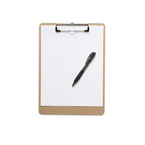 Clipboards (Set of 30) Hardboard Clipboard Low Profile Clip A4 Letter Size Classroom Supplies 8