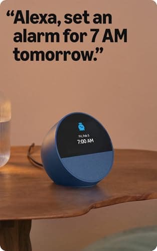 Amazon Echo Spot (newest model), Great for nightstands, offices and kitchens, Smart alarm clock, Designed for Alexa+, Black 5