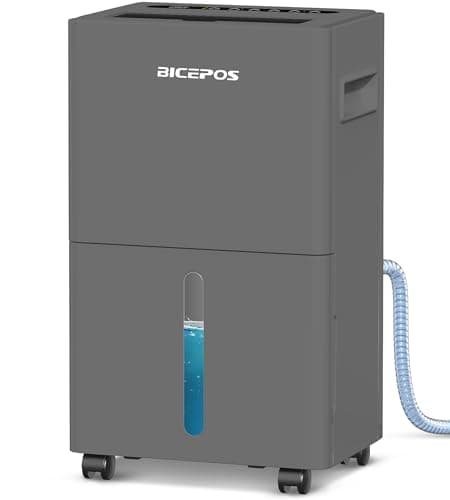 1,500 Sq.Ft Dehumidifiers for Home, 21 Pints Dehumidifier for Basement with Drain Hose, 3 Modes, 24H Timer, Child Lock, Manual or Continuous Drainage, Portable with Wheels, for Bedroom & Bathroom