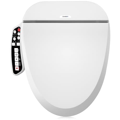 Combier CMA102 Bidet Toilet Seat, Elongated Smart Unlimited Warm Water, Vortex Wash, Electronic Heated, Warm Air Dryer, Rear and Front Wash(Elongated)